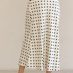 Vivienne Polka Dot Satin Midi Skirt - MTT Collective