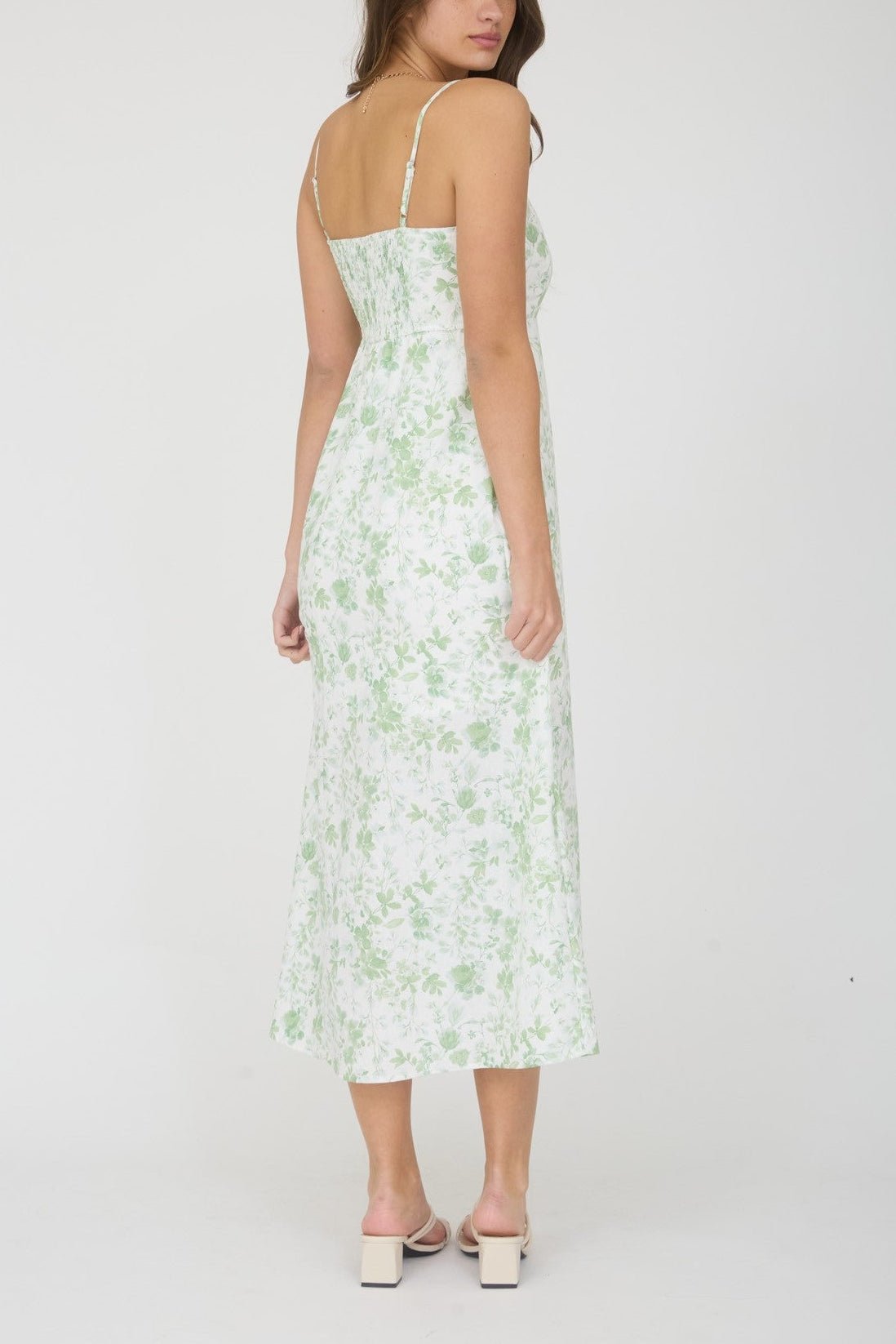 Watercolor Floral Midi Dress - MTT Collective