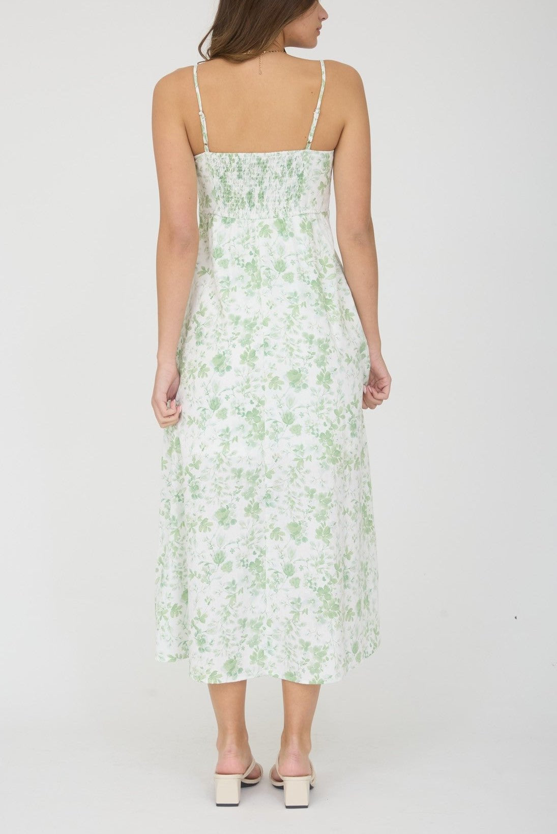 Watercolor Floral Midi Dress - MTT Collective