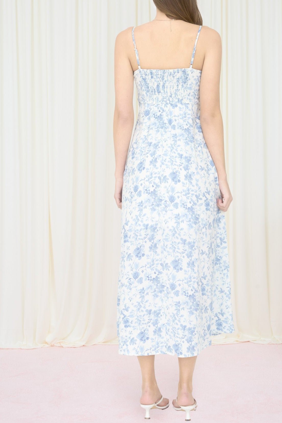 Watercolor Floral Midi Dress - MTT Collective