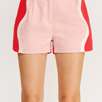 Wavy Contrast Color Block Shorts - MTT Collective