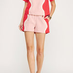 Wavy Contrast Color Block Tee Top - MTT Collective