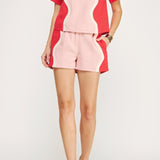 Wavy Contrast Color Block Tee Top - MTT Collective