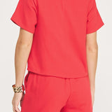 Wavy Contrast Color Block Tee Top - MTT Collective