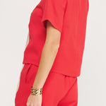 Wavy Contrast Color Block Tee Top - MTT Collective