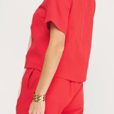 Wavy Contrast Color Block Tee Top - MTT Collective