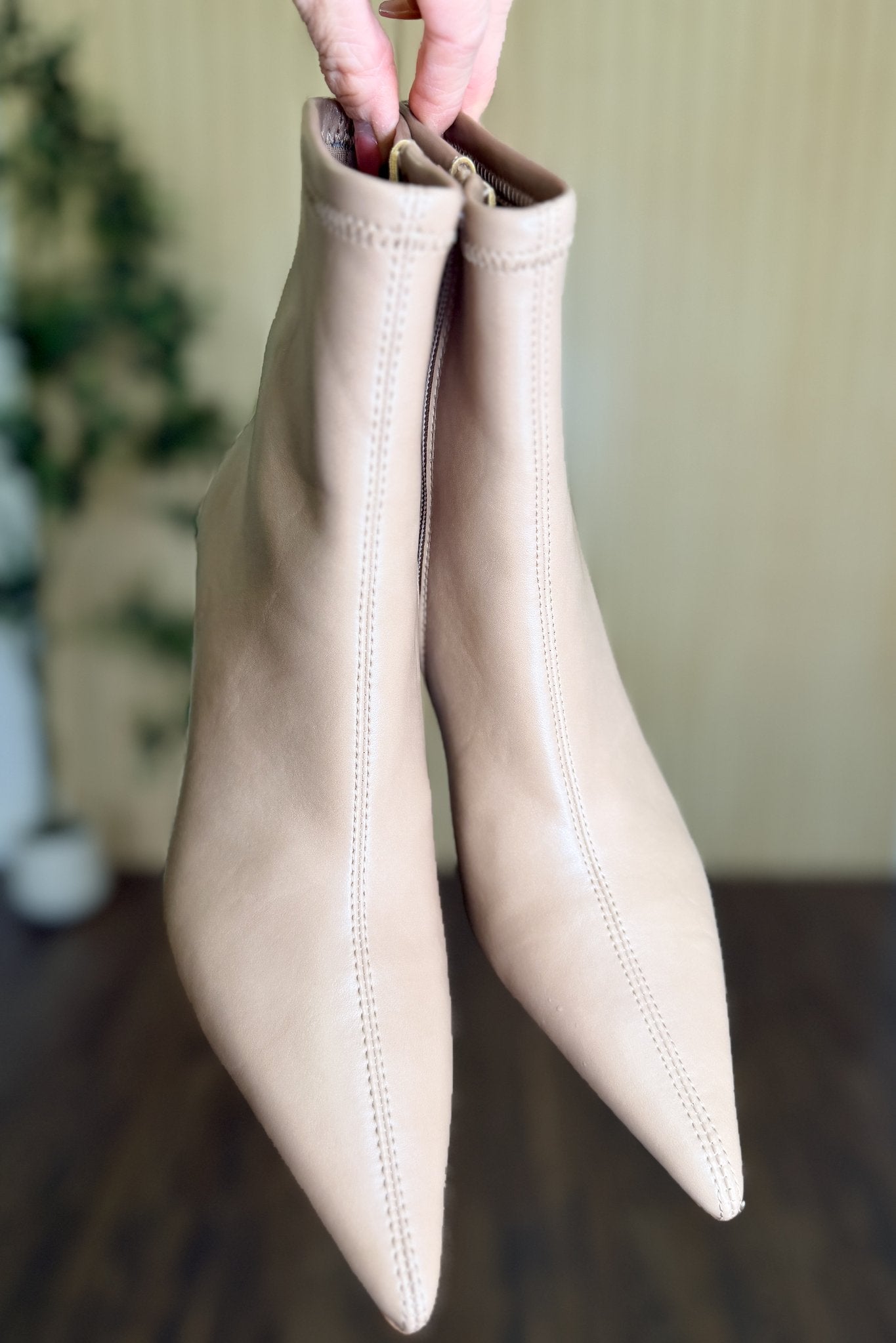 Tashey Pointed-Toe Stretch Bootie