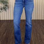 Ryan Low Rise Bootcut Jean styled on model
