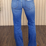 Ryan Low Rise Bootcut Jean styled on model