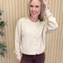 Calder Crew Neck Knit Cardigan styled on model