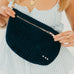 Suede Westlyn Woven Bum Bag - Suede Navy