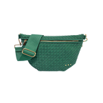 Suede Westlyn Woven Bum Bag - Suede Teal
