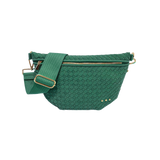 Suede Westlyn Woven Bum Bag - Suede Teal