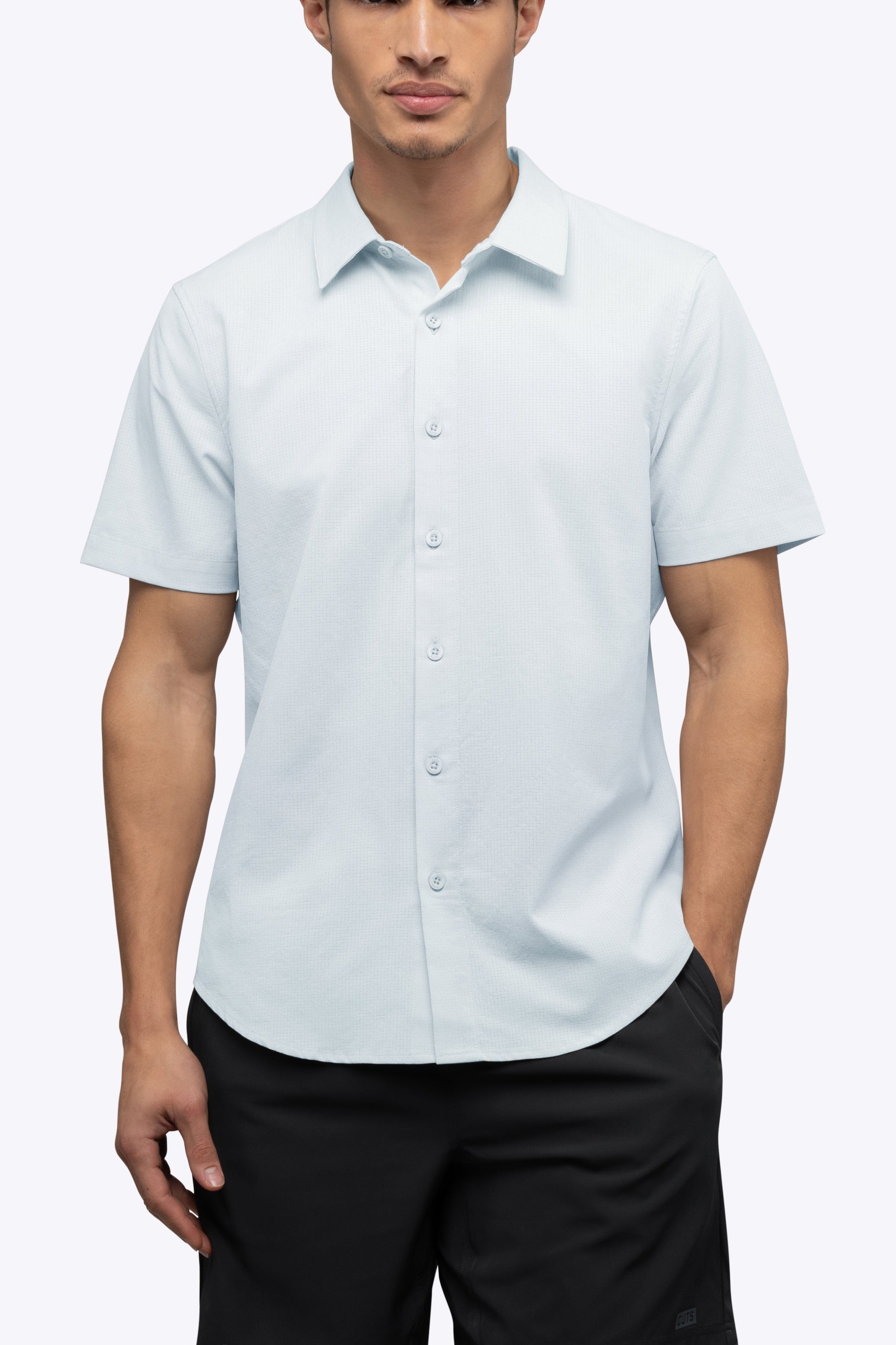 Crossover Button Up White