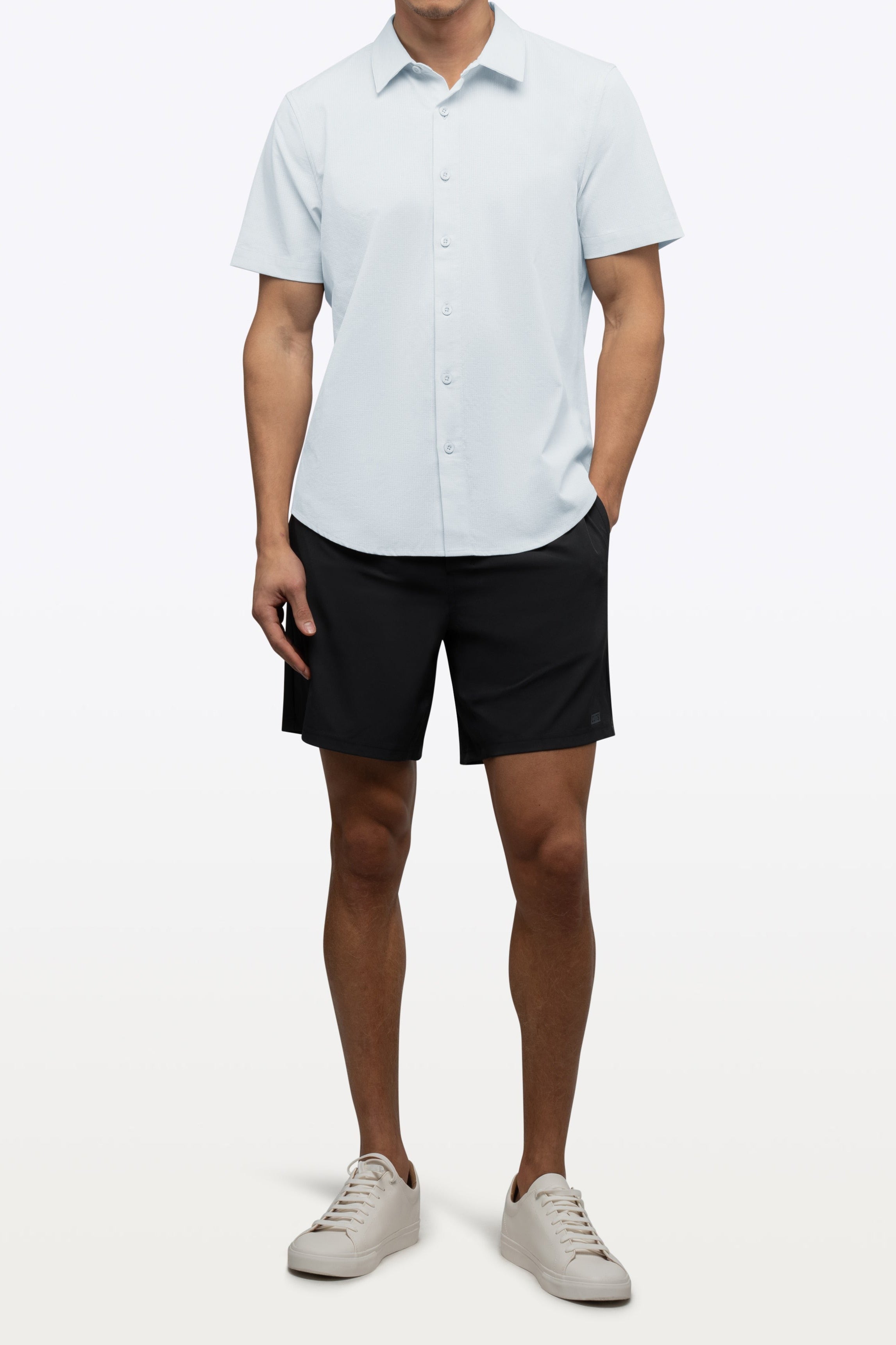 Crossover Button Up White