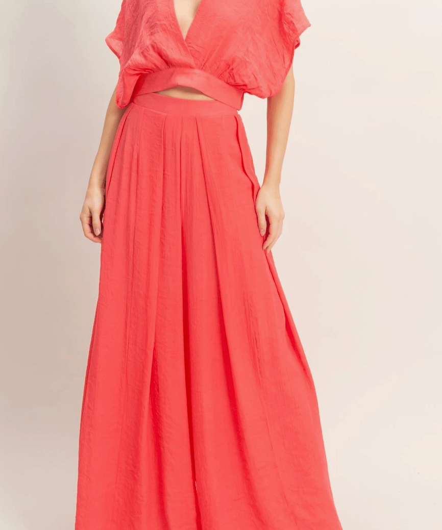 Wide Leg Flowy Pleated Pants - MTT Collective