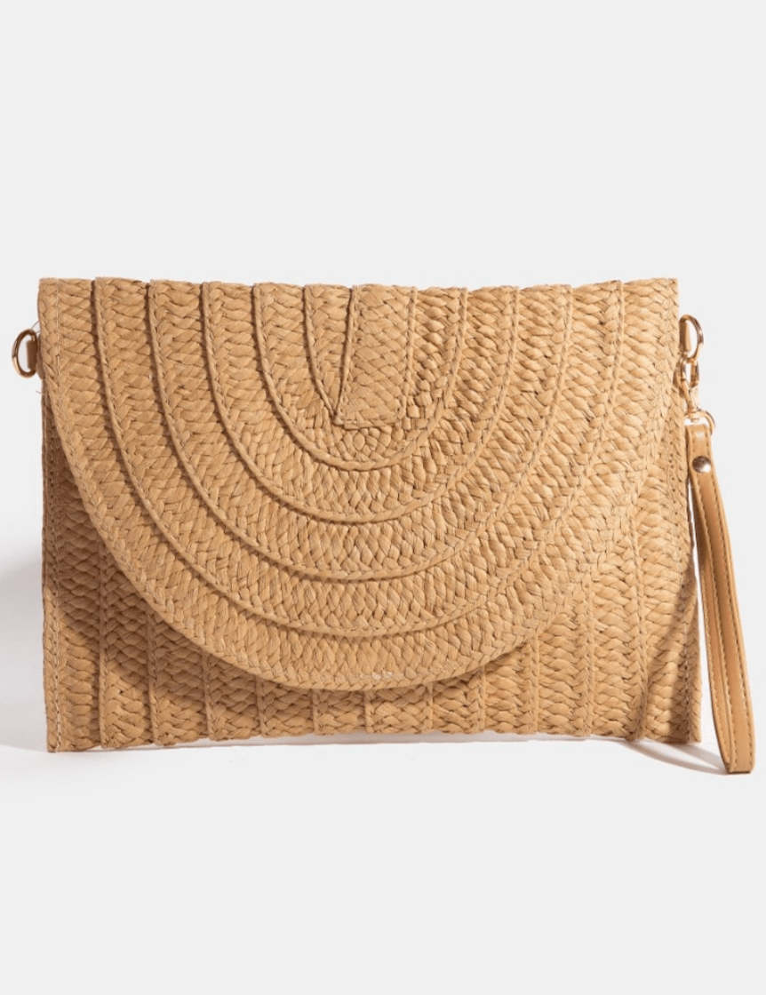 Willa Layered Paper Braided Envelope Clutch Bag - MTT Collective