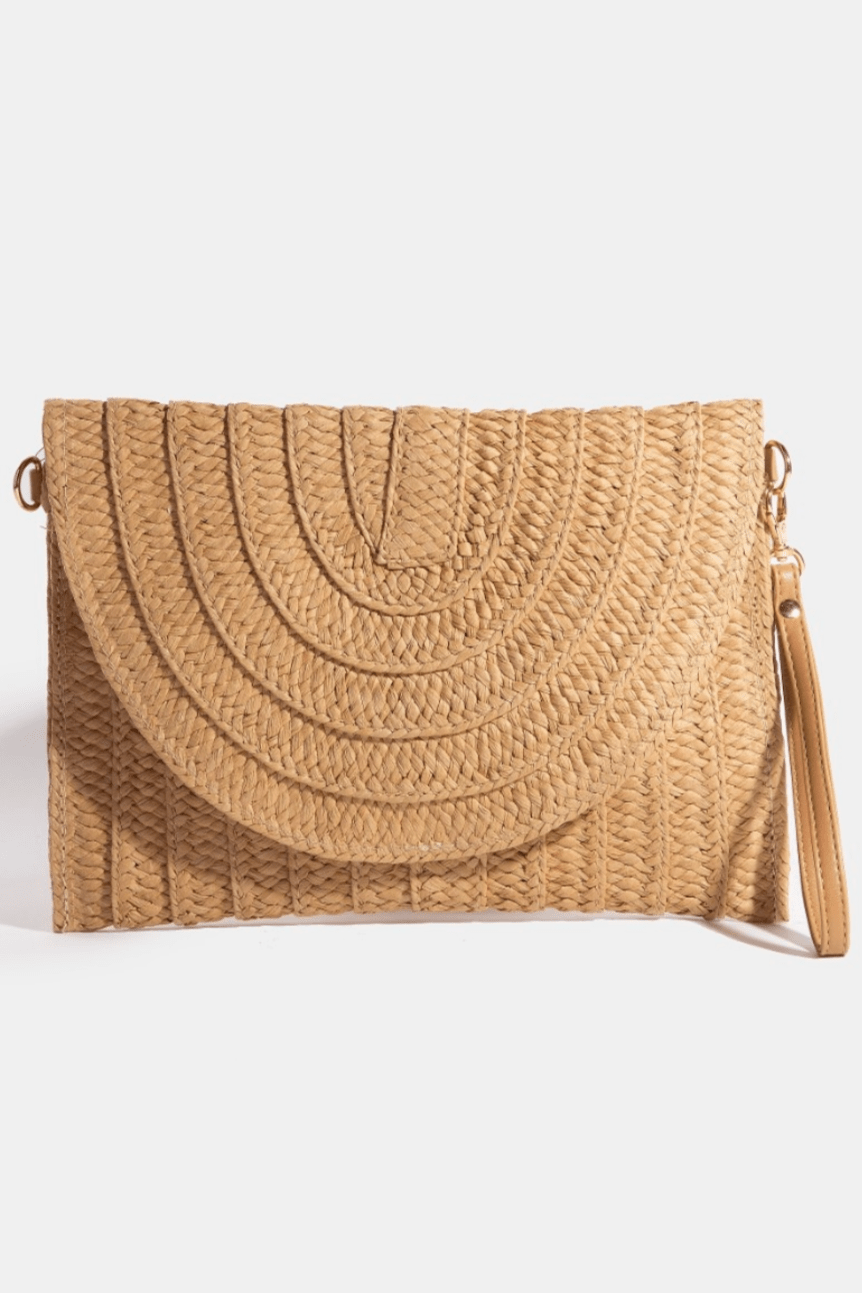Willa Layered Paper Braided Envelope Clutch Bag - MTT Collective