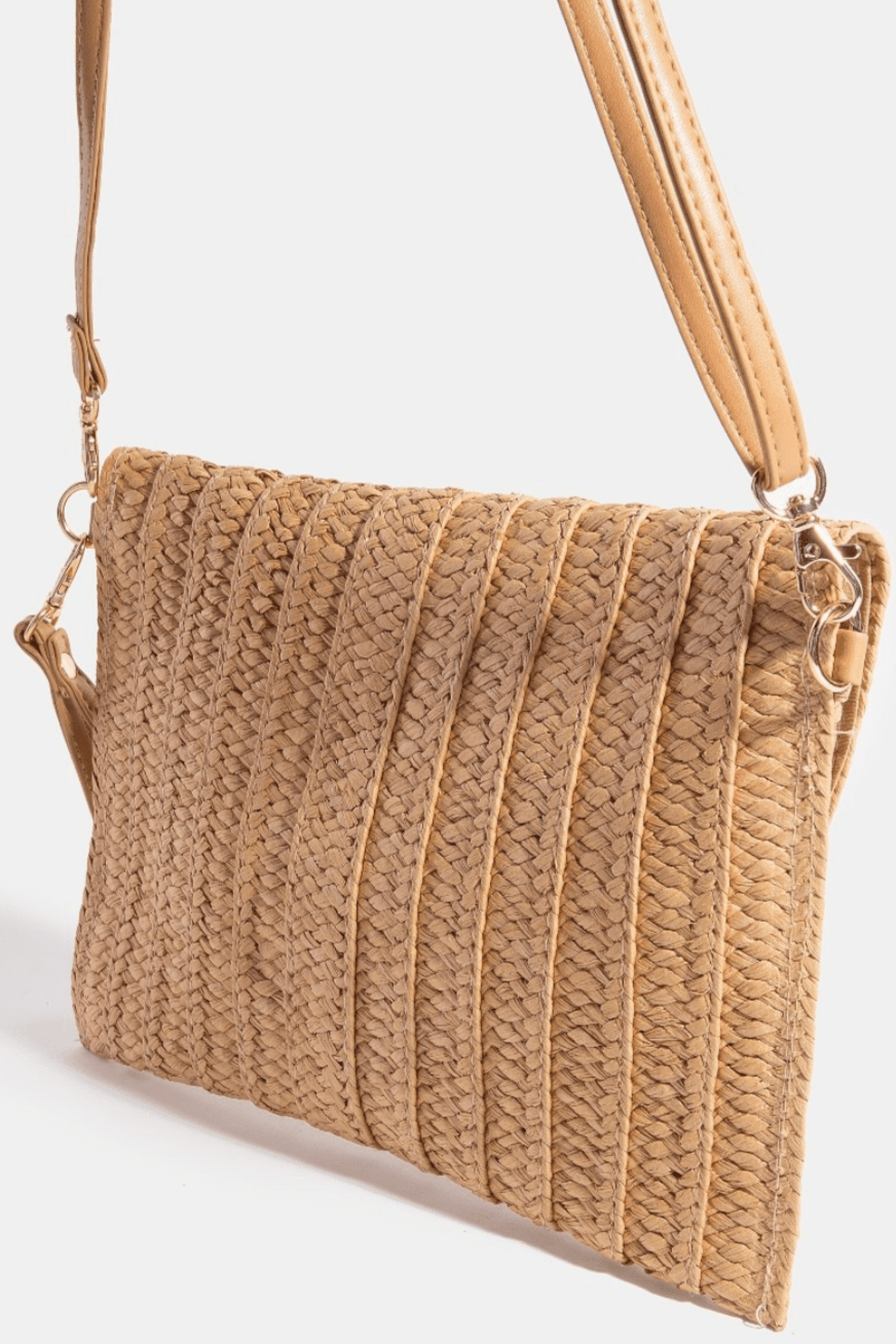 Willa Layered Paper Braided Envelope Clutch Bag - MTT Collective