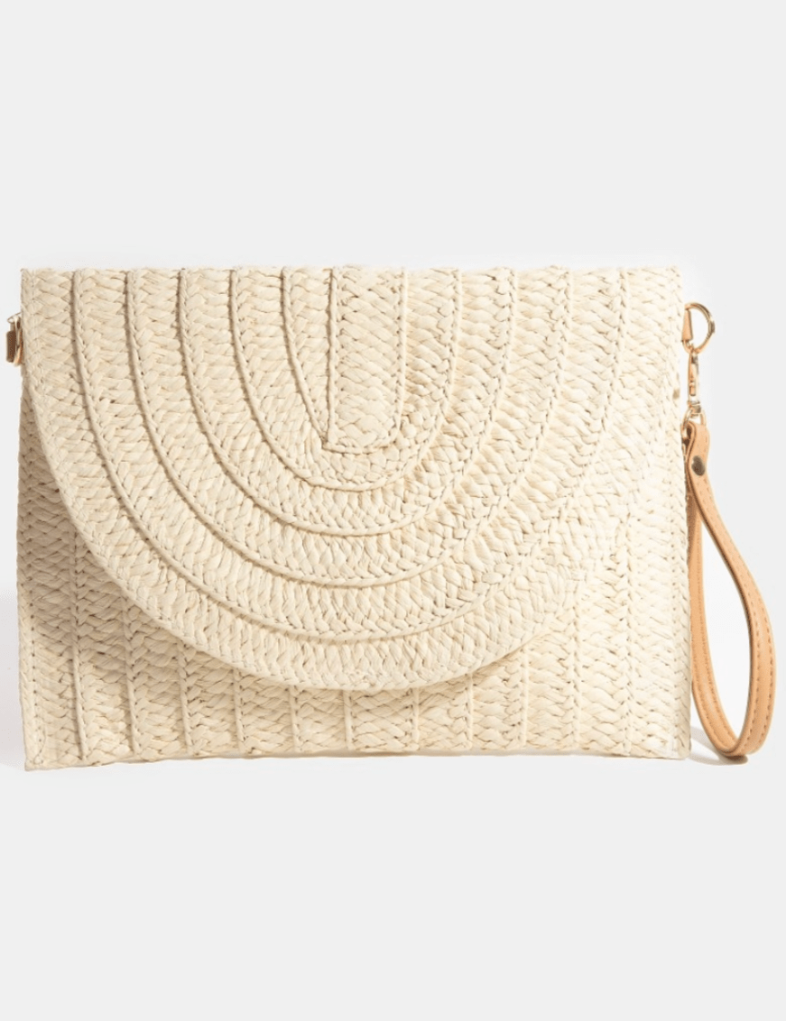 Willa Layered Paper Braided Envelope Clutch Bag - MTT Collective