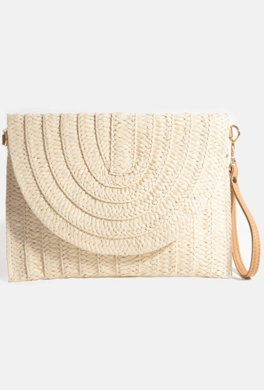 Willa Layered Paper Braided Envelope Clutch Bag - MTT Collective