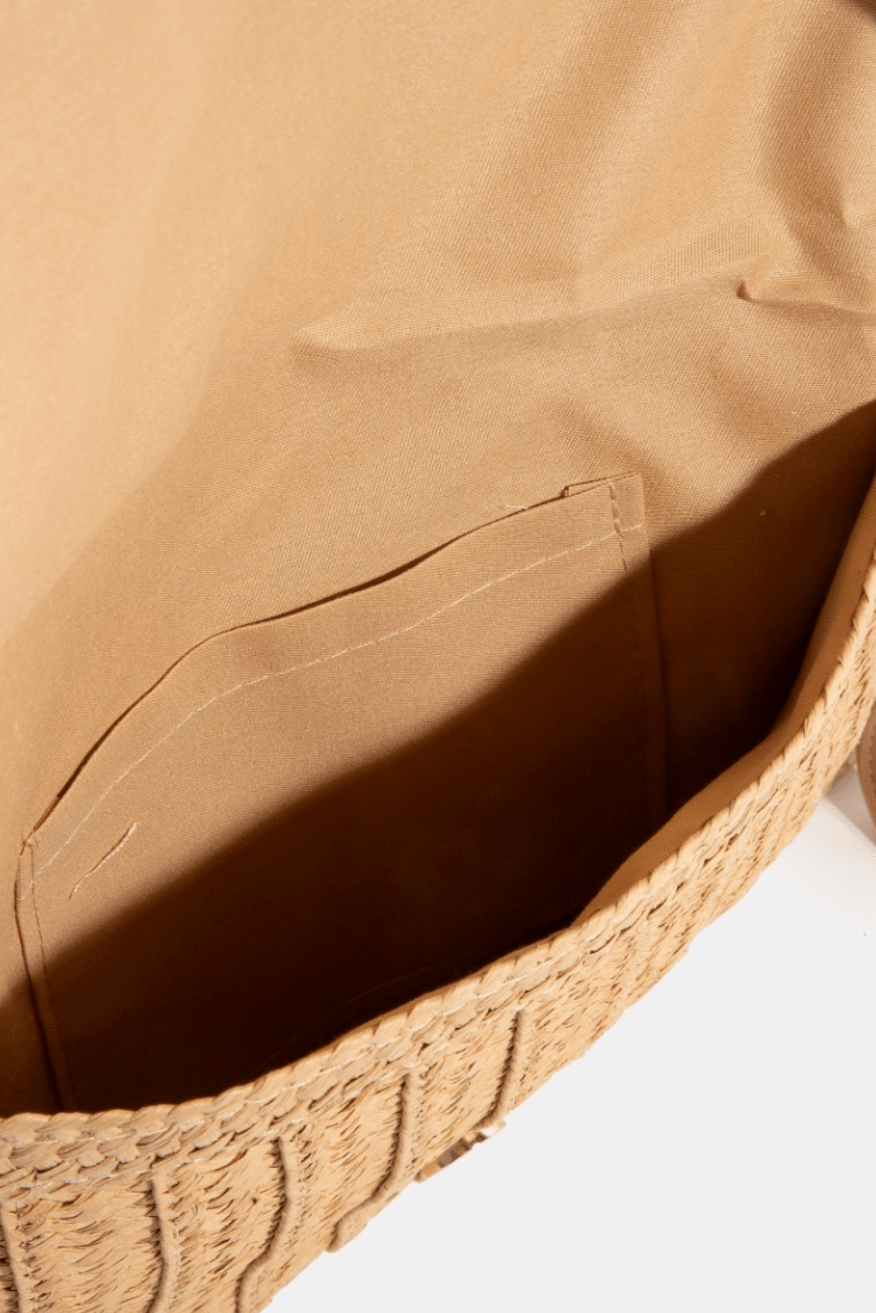 Willa Layered Paper Braided Envelope Clutch Bag - MTT Collective