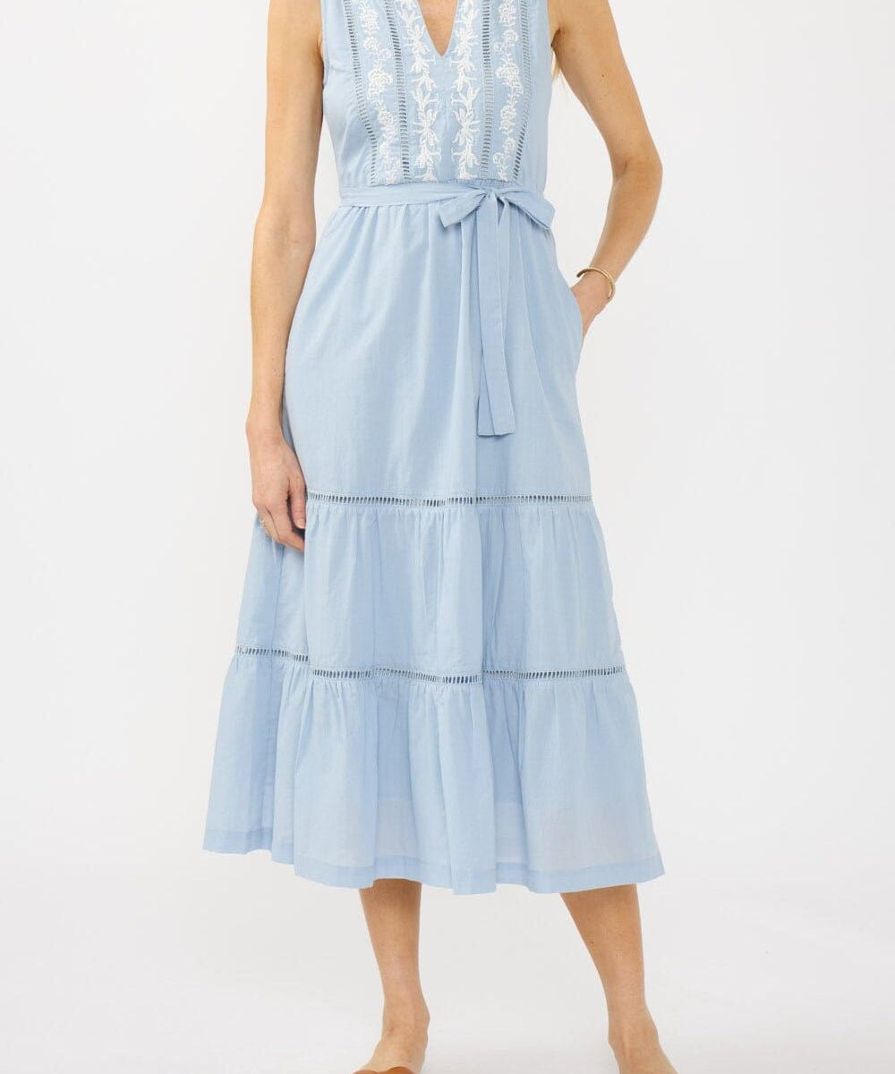 Yvette Embroidered Midi Dress - MTT Collective