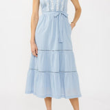 Yvette Embroidered Midi Dress - MTT Collective