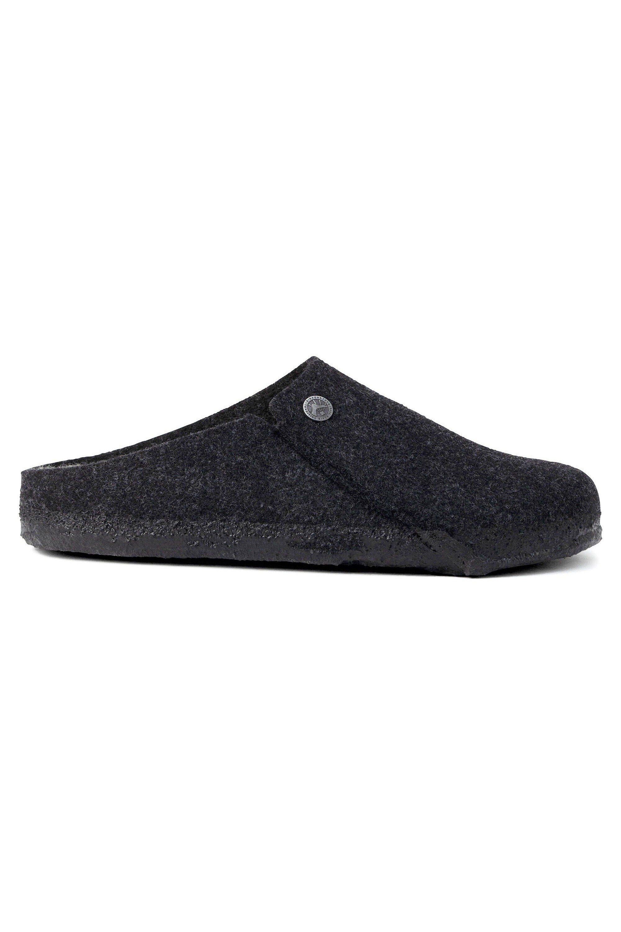 Birkenstock Zermatt Shearling slipper in Anthracite, side view