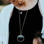 Zoe Brushed Hanging Hoop Earrings - MTT Collective