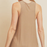 High Neck Flared Tank Top