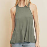 High Neck Flared Tank Top