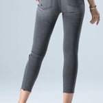 PLUS SIZE HIGH RISE CROP SKINNY JEANS | GREY - MTT Collective
