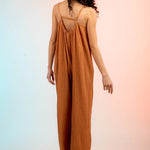 Plus Size Pleated Wide Leg Jumpsuit - MTT Collective
