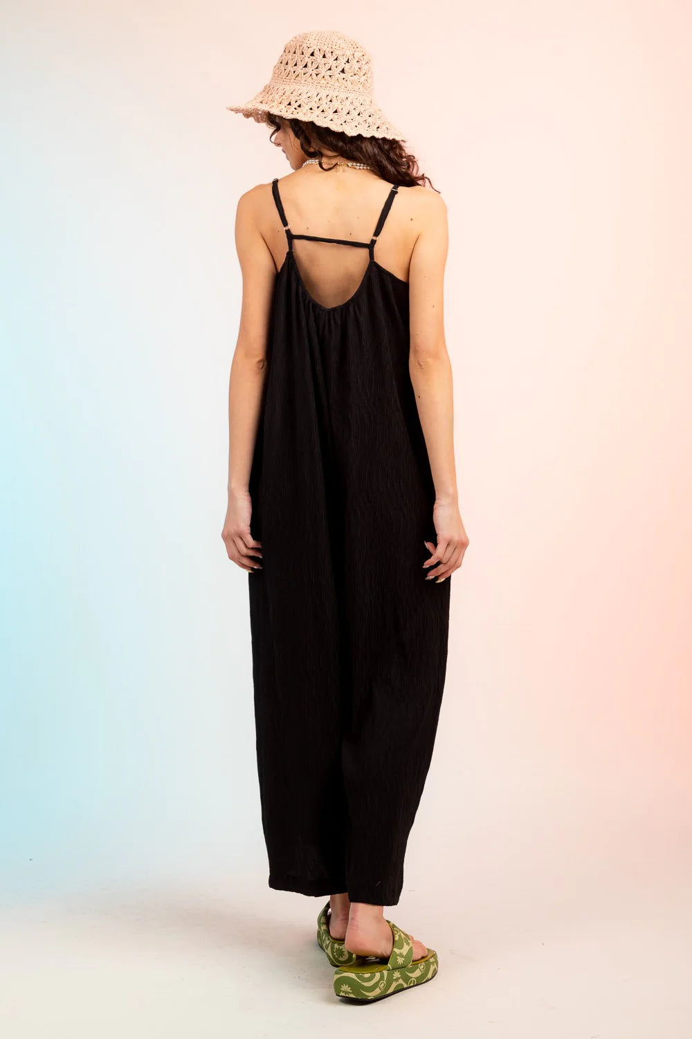 Plus Size Pleated Wide Leg Jumpsuit - MTT Collective