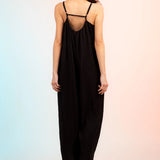 Plus Size Pleated Wide Leg Jumpsuit