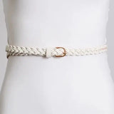 Faux Leather Skinny Braided Belt - MTT Collective