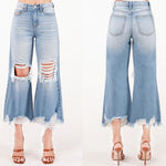 High Rise Crop Straight Leg Jeans - MTT Collective