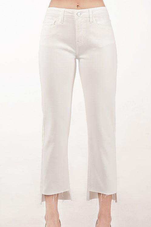 High Rise Crop Straight Leg Jeans - MTT Collective