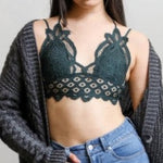 Padded Crochet Lace Longline Bralette - MTT Collective
