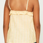 GIRLS PLAID RUFFLE TRIM CAMI | YELLOW - MTT Collective