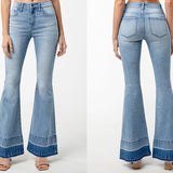 HIGH RISE MULTICOLOR FLARE JEANS - MTT Collective