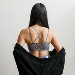 Padded Crochet Lace Longline Bralette - MTT Collective