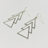 SMOOTH TRIPLE TRIANGLE EARRINGS | STERLING SILVER - MTT Collective