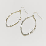 SMALL HAMMERED DIAMOND SHAPED EARRINGS | STERLING SILVER - MTT Collective