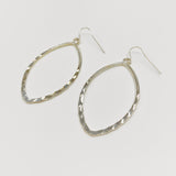 SMALL HAMMERED DIAMOND SHAPED EARRINGS | STERLING SILVER - MTT Collective