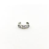 Open Braid Toe Ring | Silver
