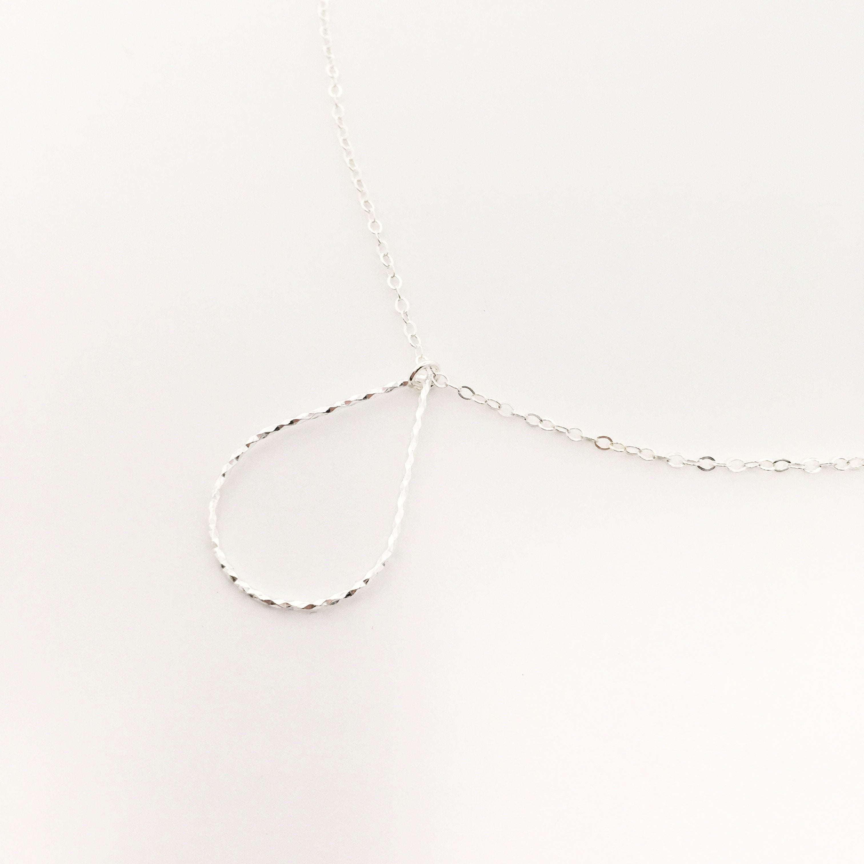 STERLING SILVER TWISTED DROP NECKLACES | SIZE OPTIONS - MTT Collective