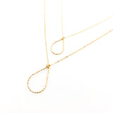 14K GOLD-FILLED TWISTED DROP NECKLACE | STYLE OPTIONS - MTT Collective