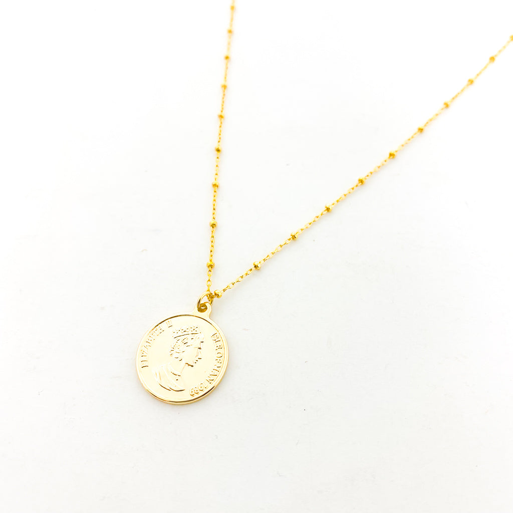 Elizabeth Dos Pesos Coin Necklace | Gold - MTT Collective